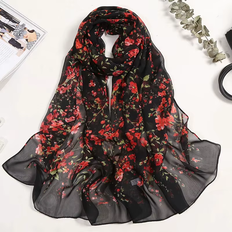 Foulard en mousseline de soie pour femme