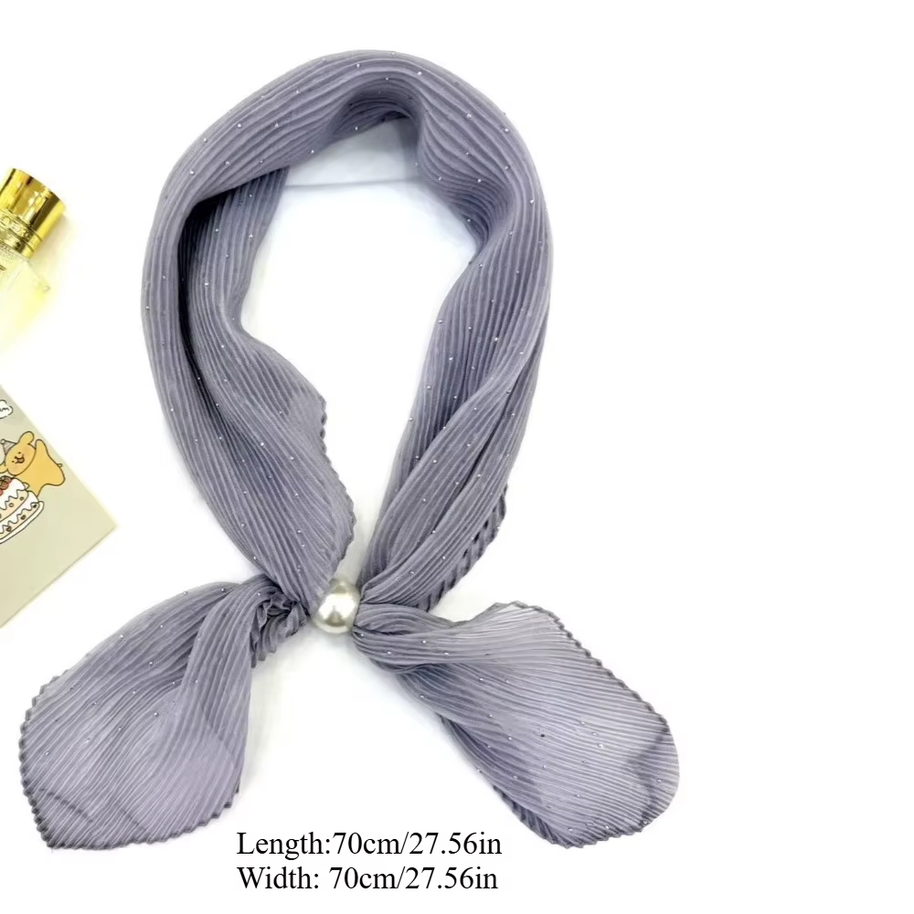 1 écharpe décorative polyvalente de couleur unie