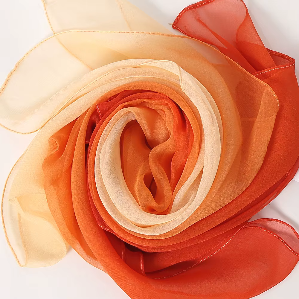 Echarpe Georgette en mousseline de soie pour femmes