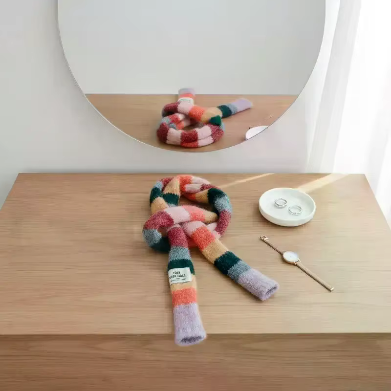 Écharpe à rayures colorées pour femmes