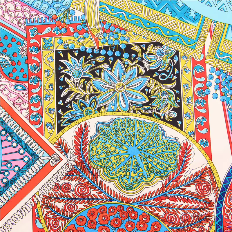 Foulard Carré de Selle de Luxe pour Femme