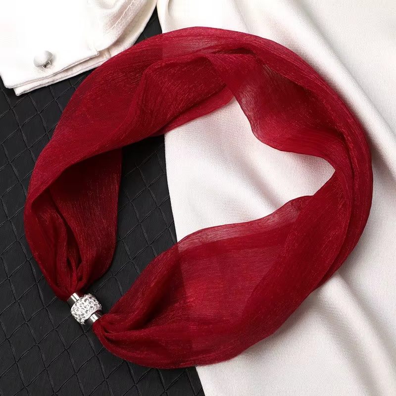 Écharpe Magnétique Classique Unie Tendance pour Femme