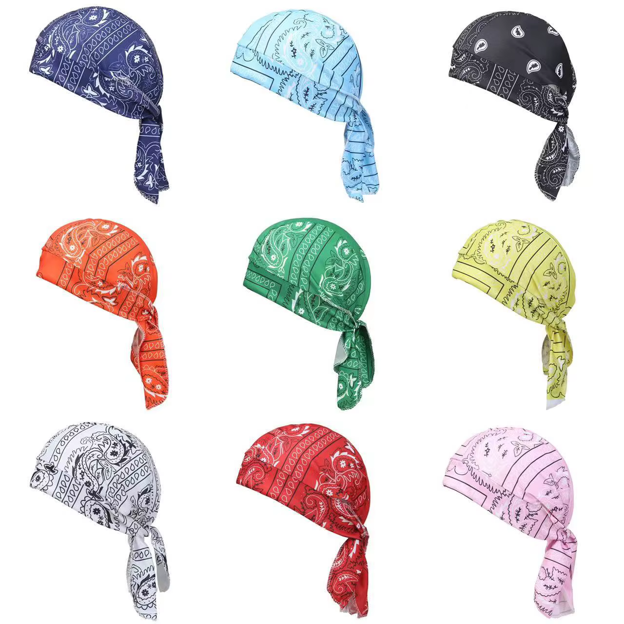 Bandana écharpe foulard mouchoir tête homme plein air cyclisme Pirate chapeau moto imprimé Paisley Multi couleur Hip-Hop danse