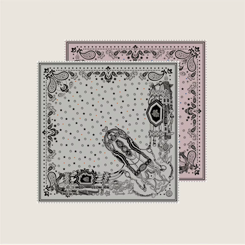 Marque foulards en soie selle imprimé sergé foulard
