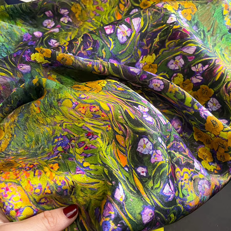 Écharpe à imprimé floral de peinture à l'huile pour femmes