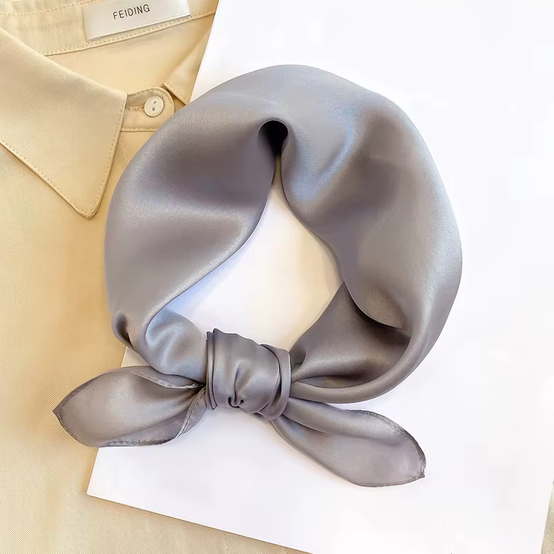 Écharpe 100% soie Bandana femmes foulards carrés foulard mûrier printemps mode luxe haute qualité bandeau Hijab châles