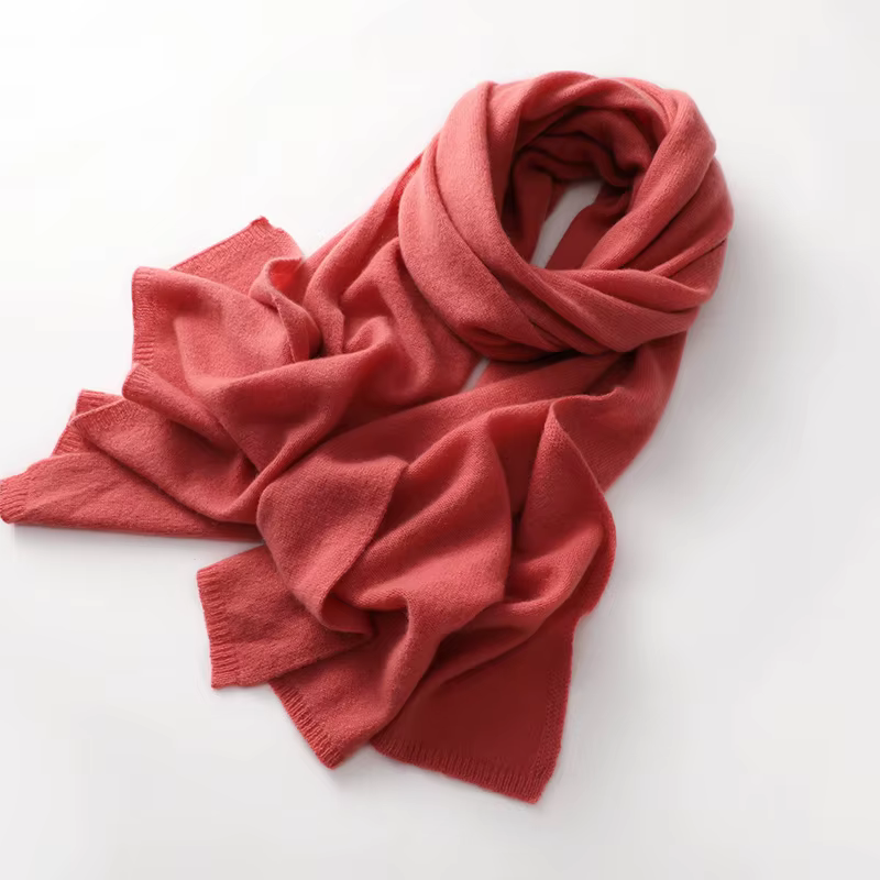 "Épaarpe 100% cachemire de qualité pour femmes et hommes – Écharpe tricotée chaude d'hiver de couleur unie