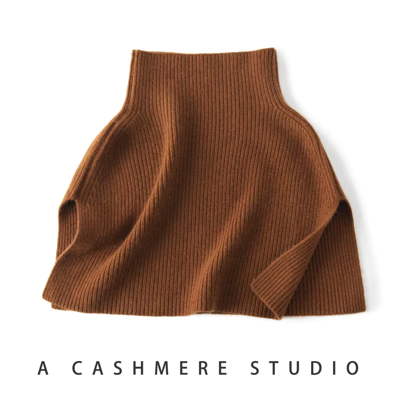 MERRILAMB pull écharpe tricoté cachemire châle hiver foulards faux col manteau bavoir chaud col roulé fente