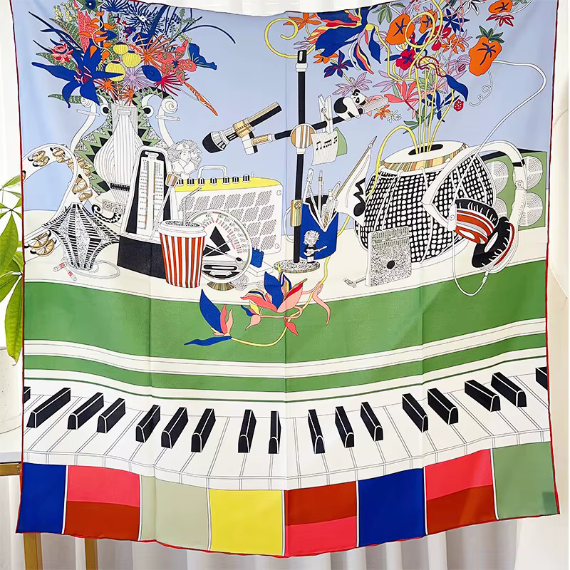 100% foulard en soie de mûrier 90