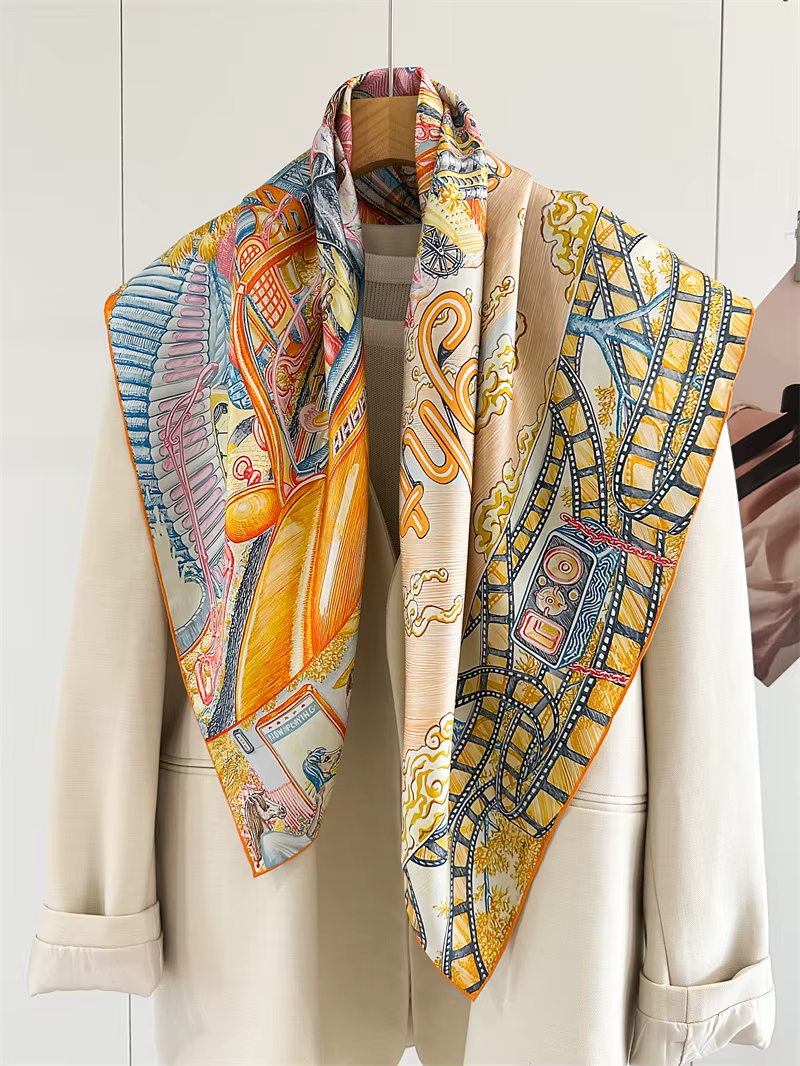 Foulard en soie twill 88 cm carré