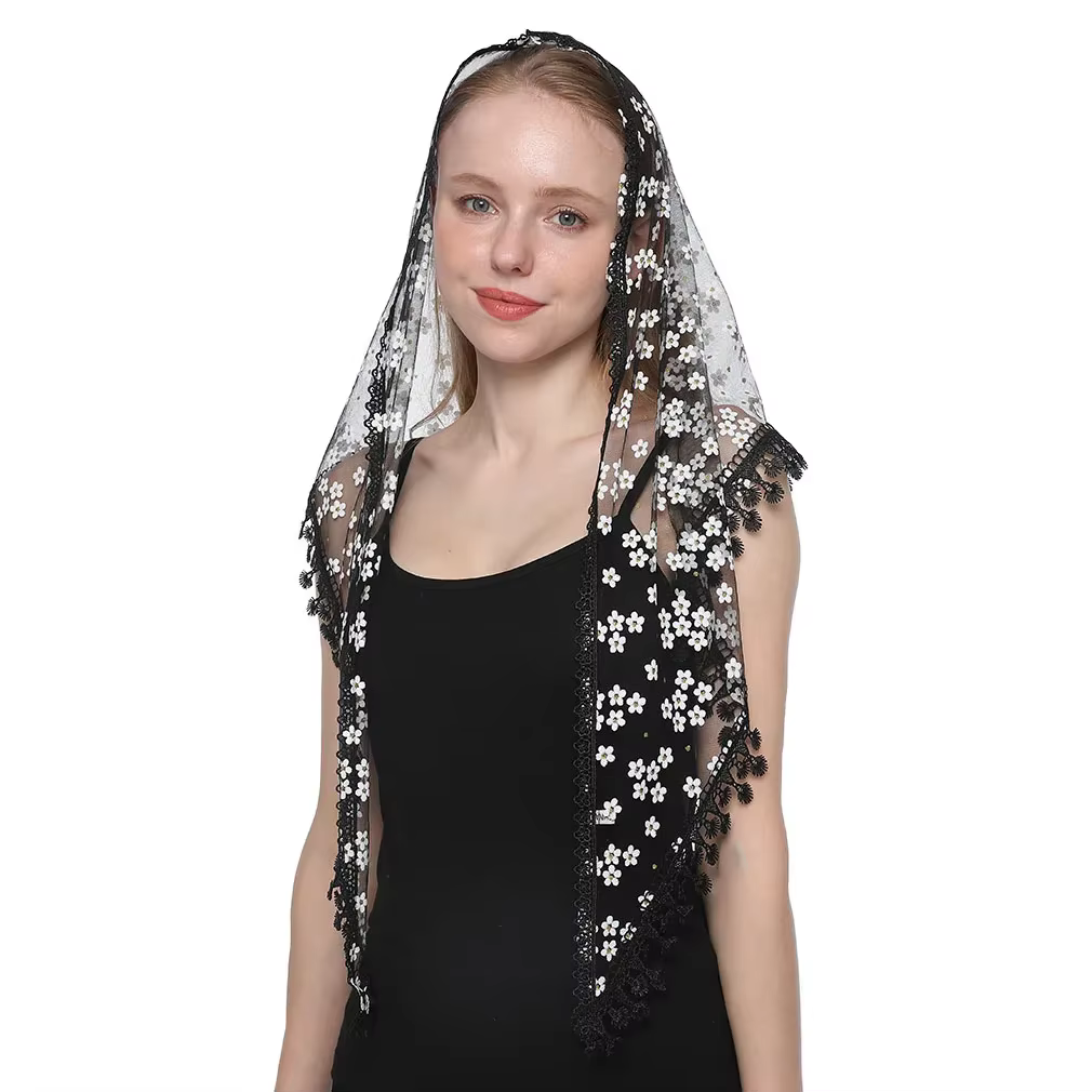Écharpe Triangle à Pompon pour Femme