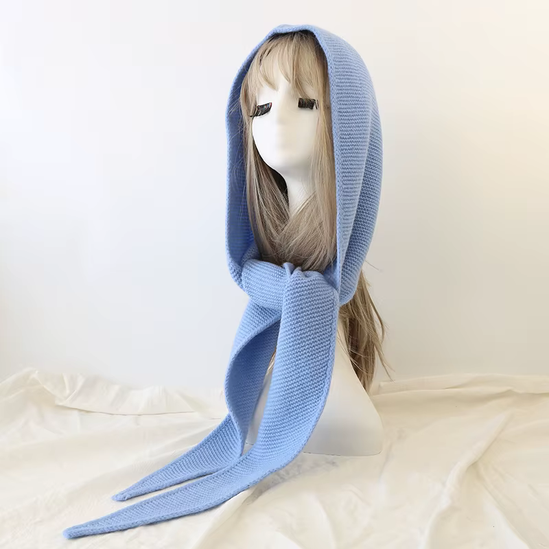 100% laine grande écharpe Sophie surdimensionné capuche cagoule chapeau d'hiver Protection des oreilles coupe-vent chaud Bomber chapeaux femmes mode bonnets
