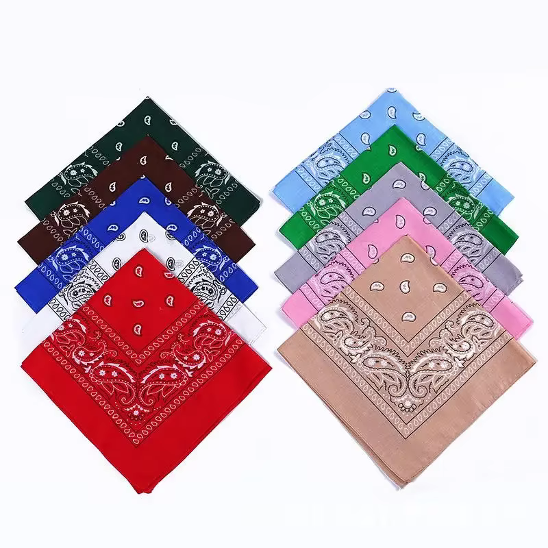 Nouvelle mode Hip Hop Bandana carré écharpe noir rouge bandeau imprimé pour garçons/filles cheveux accessoires