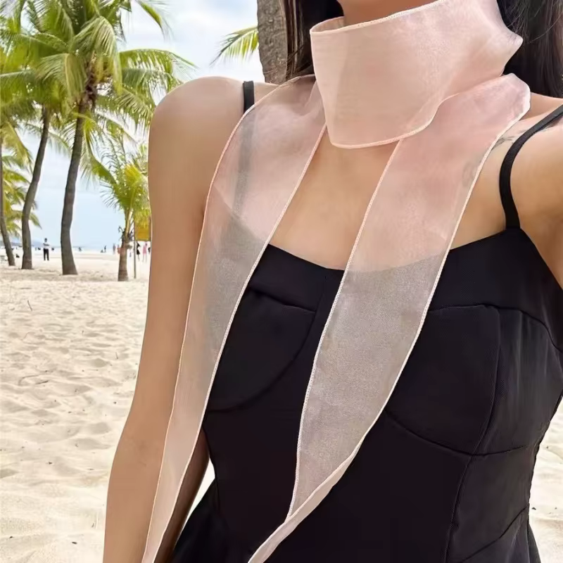 Écharpe longue transparente pour femmes