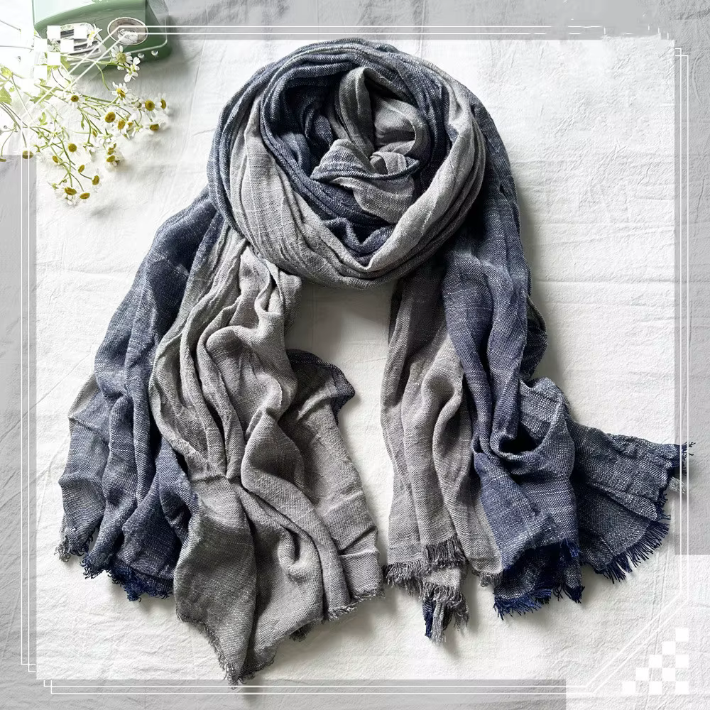 Écharpe Japonaise Rétro Unisexe en Coton pour Homme