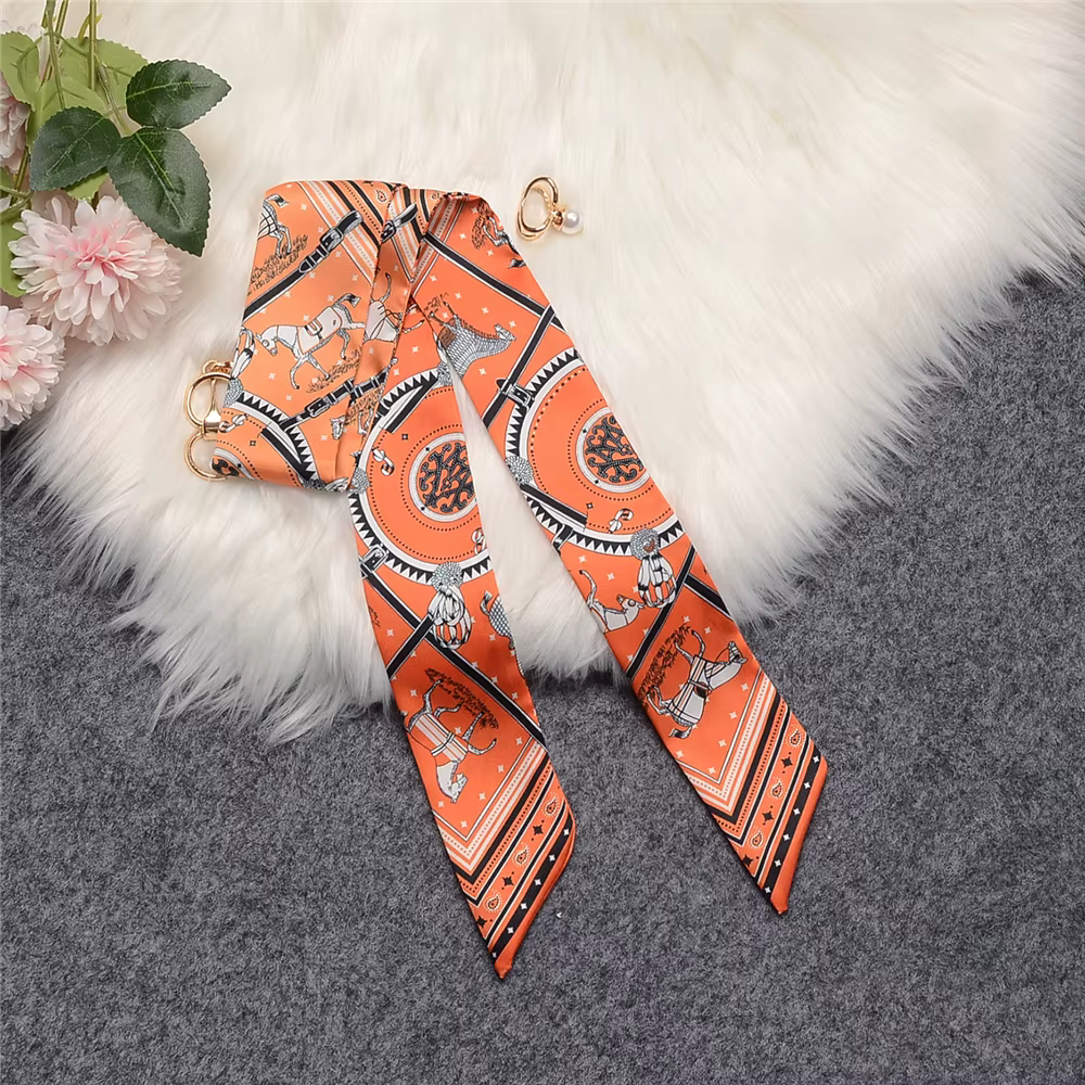 Cape de cheval de luxe marque écharpe Design de mode 100% foulard en soie couvre-chef pour femme sac maigre foulards
