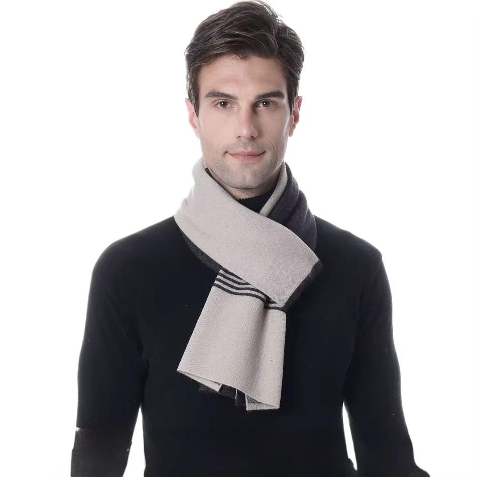 Écharpe tricotée Jacquard pour hommes d'âge moyen