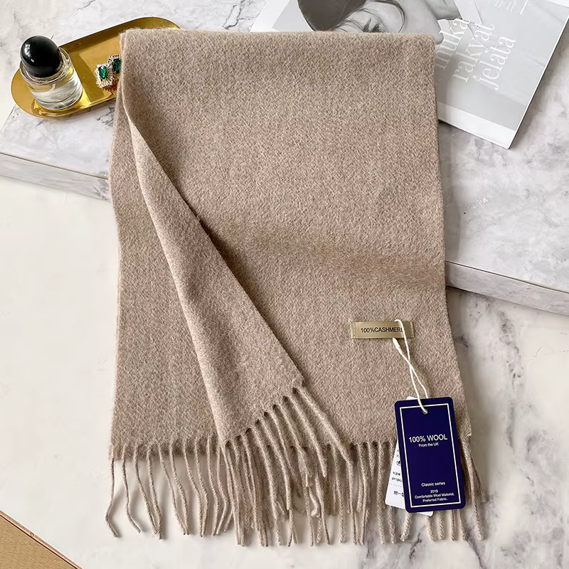 100% cachemire hiver Design Pashmina laine écharpe pour femmes chaud épais châles et enveloppes femme Bufanda