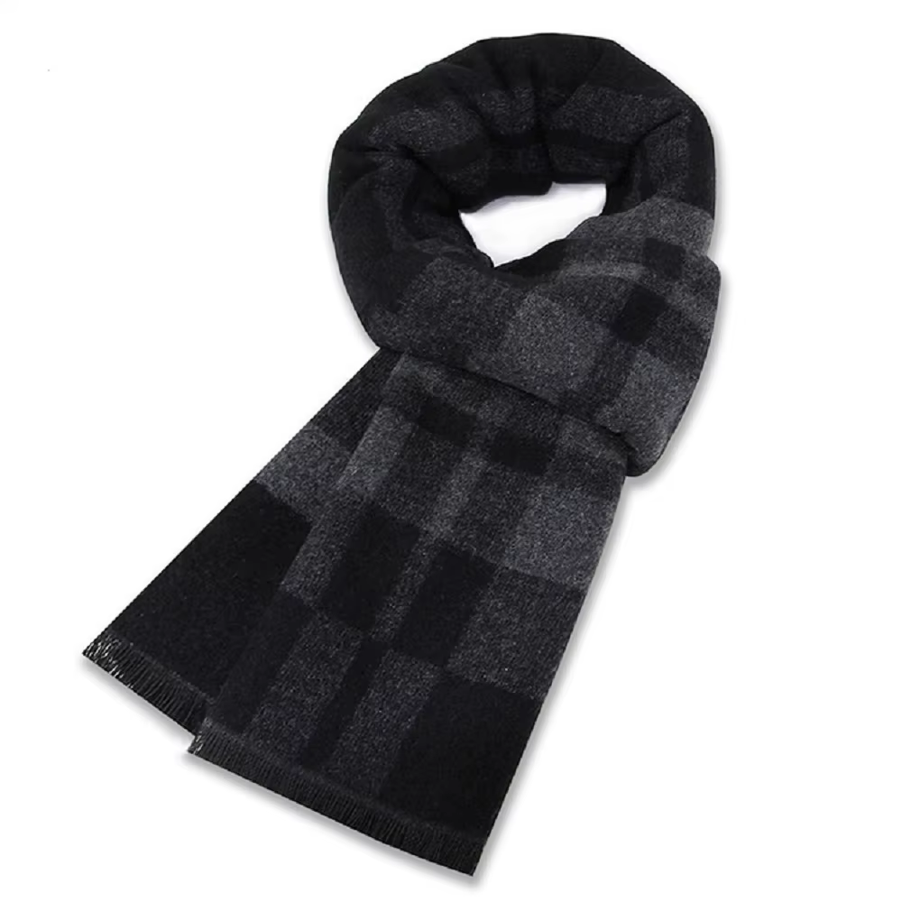 Luxe hommes écharpe hiver chaud cou
