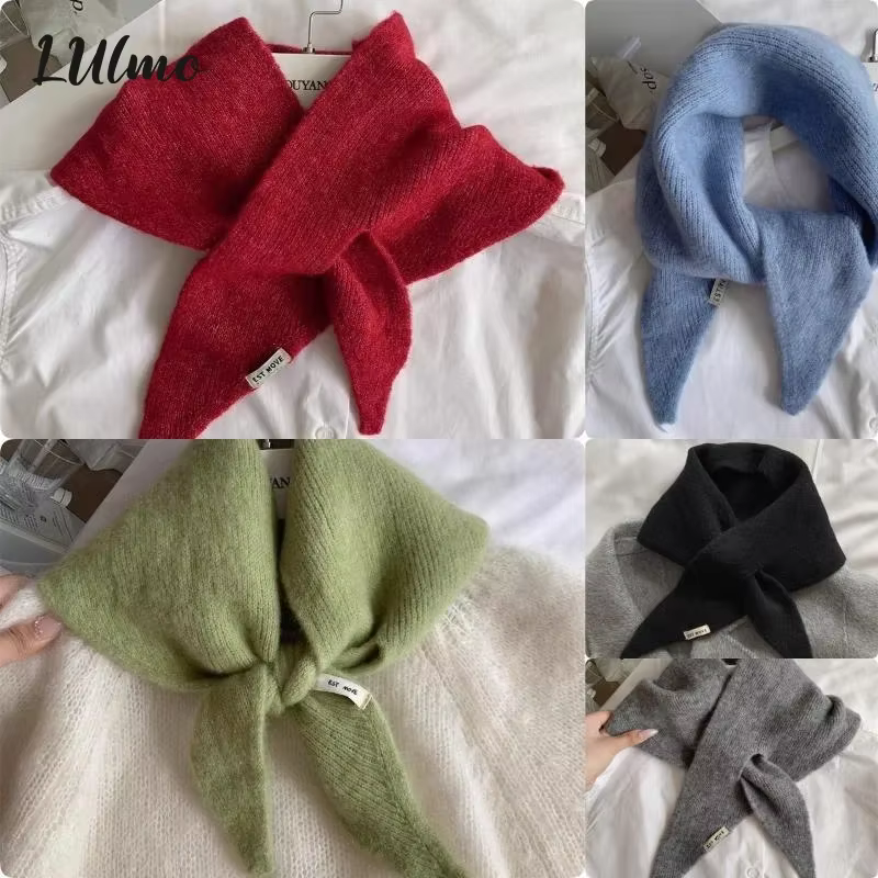 Écharpe triangulaire de couleur unie pour femmes