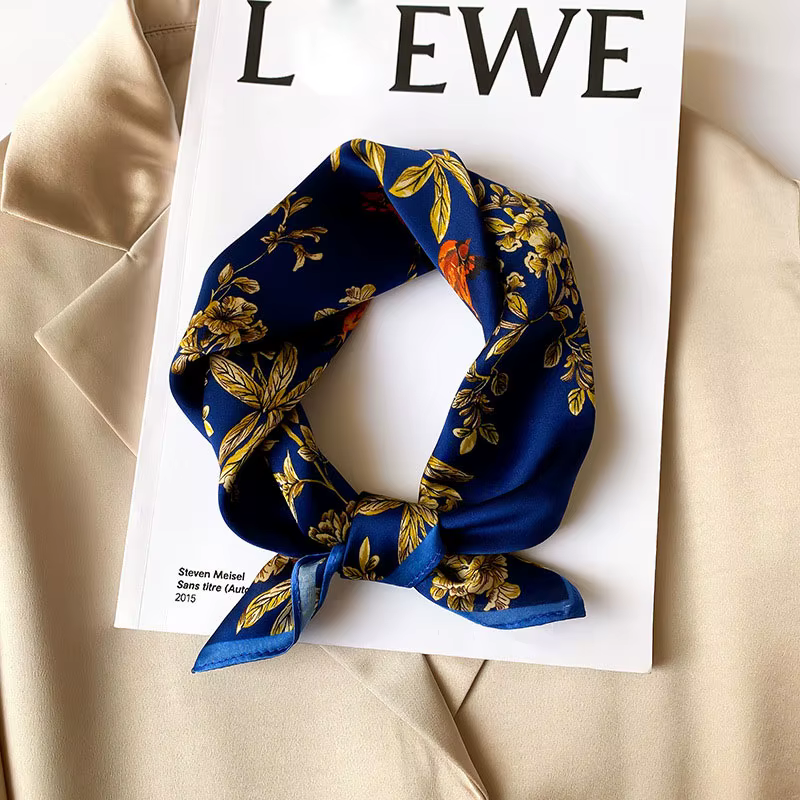 2025 léopard marque 100% Foulard en soie femmes cou cheveux