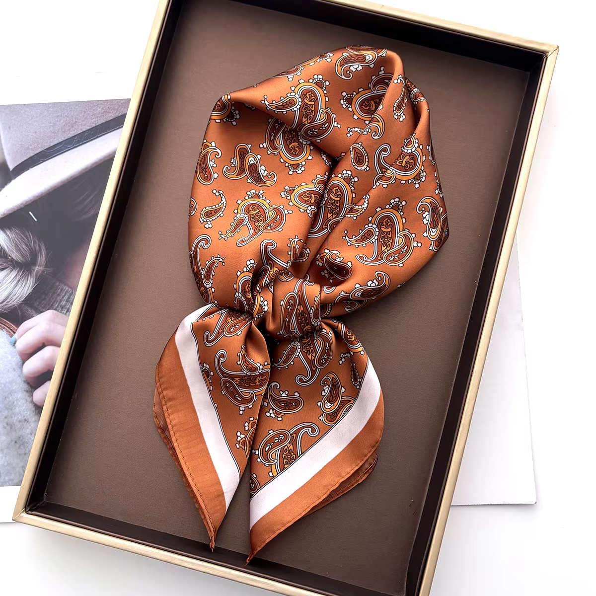 Foulard imprimé cachemire pour femme