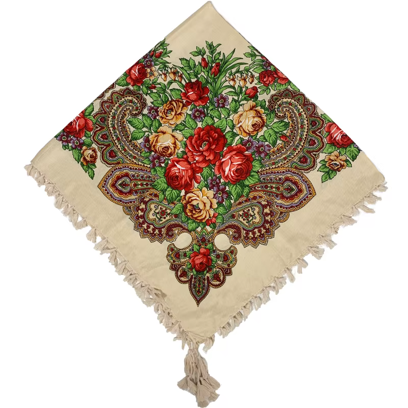 Foulard carré de Style russe