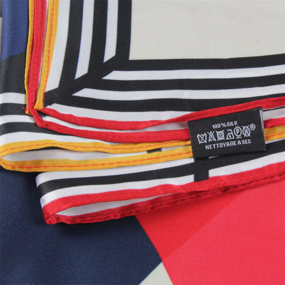 Foulard en soie femmes peinture à l'huile foulards carrés enveloppes tête Echarpes