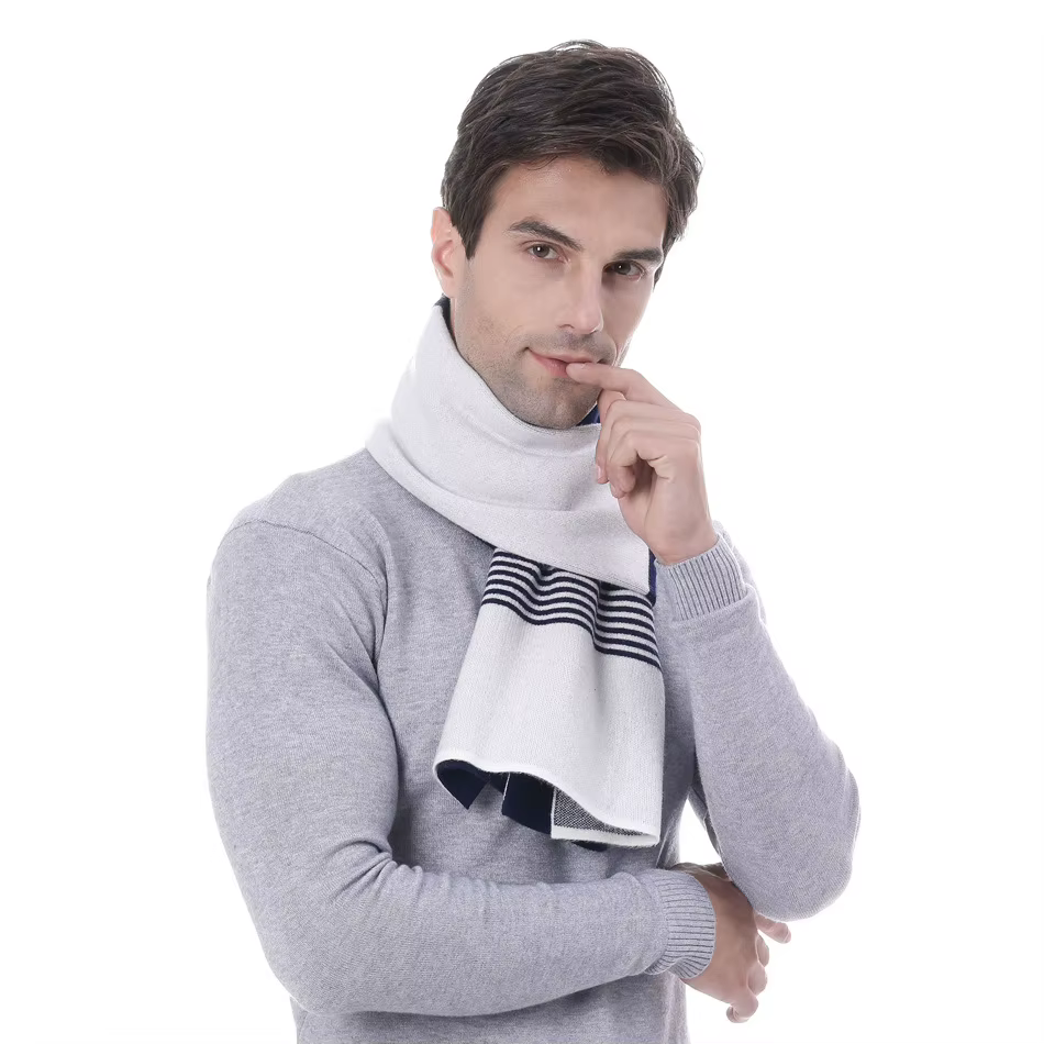Écharpe tricotée Jacquard pour hommes d'âge moyen