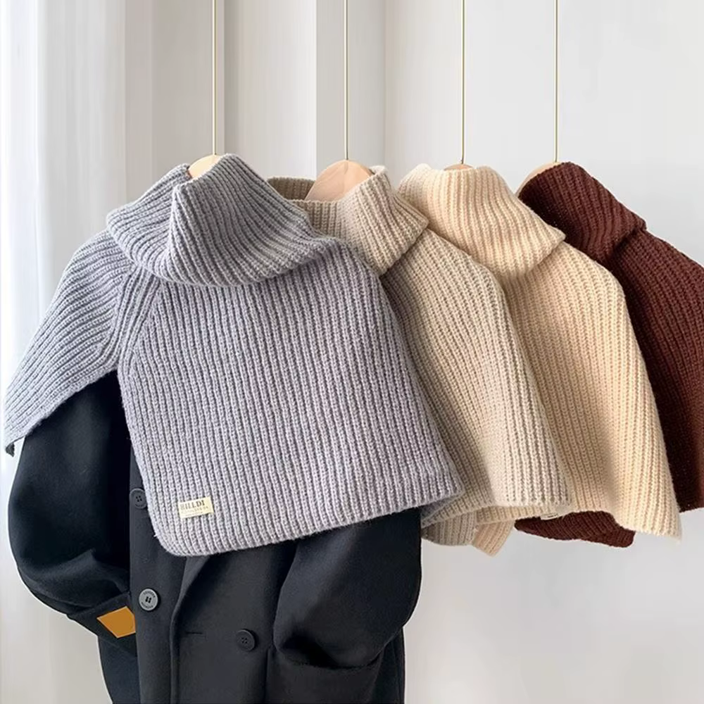 Écharpe à col roulé fendu pour femmes et filles