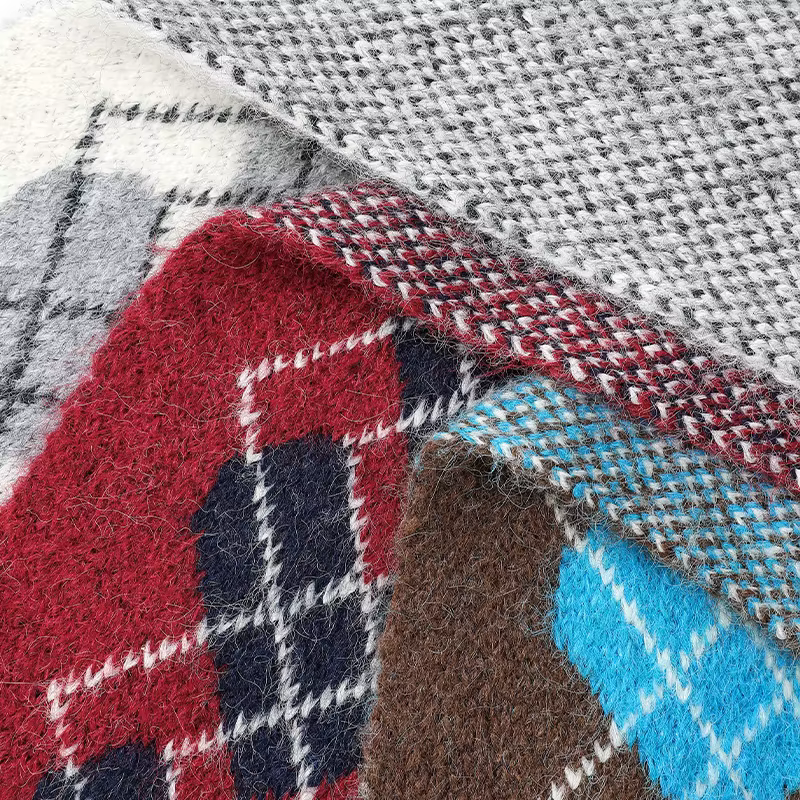 ELFSACK Écharpe minimaliste décontractée classique à motif de diamant pour femme