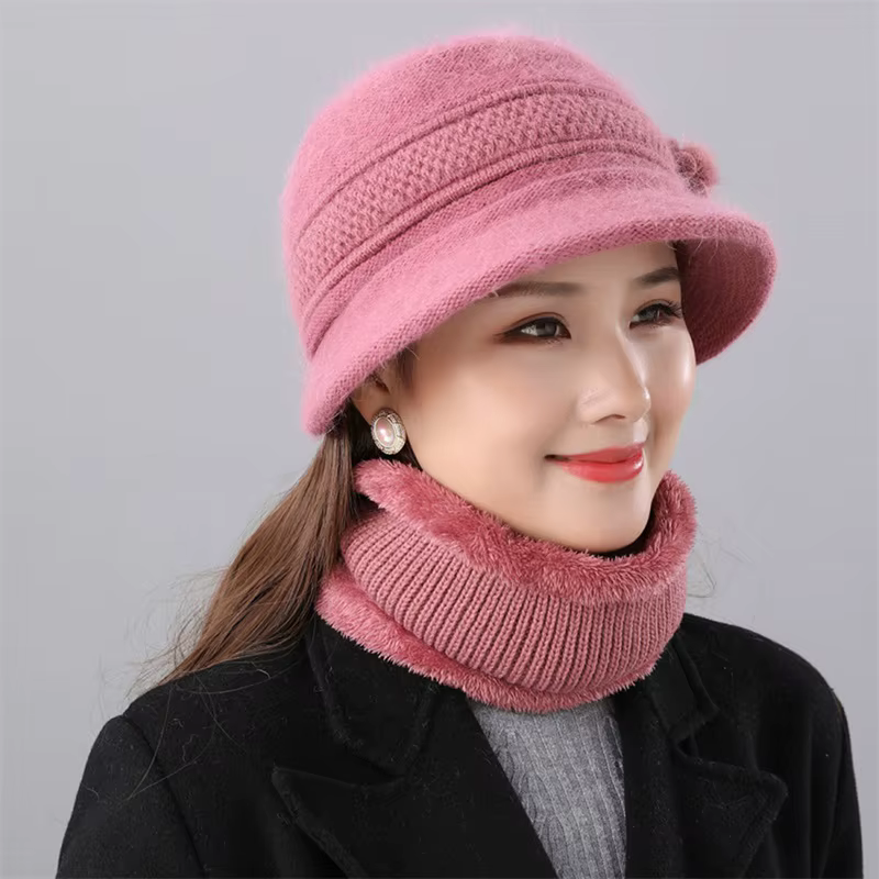 Ensemble chapeau et écharpe cercle Everche pour femme