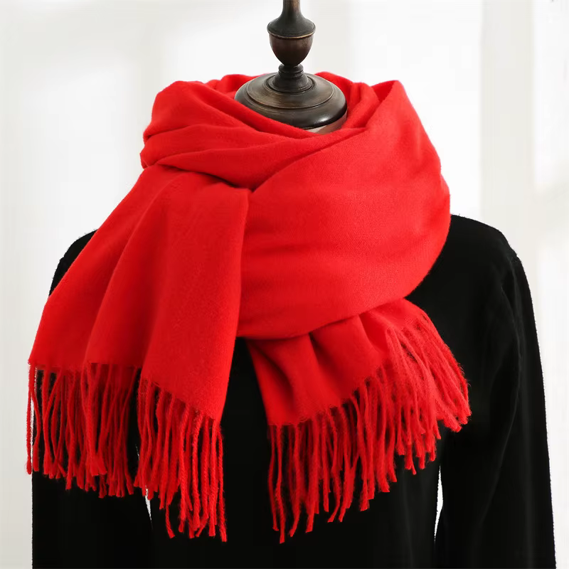 Écharpe de mode homme hiver chaud doux pour la peau longue silencieux avec gland cachemire enveloppes coupe-vent au jour froid unisexe Pashmina