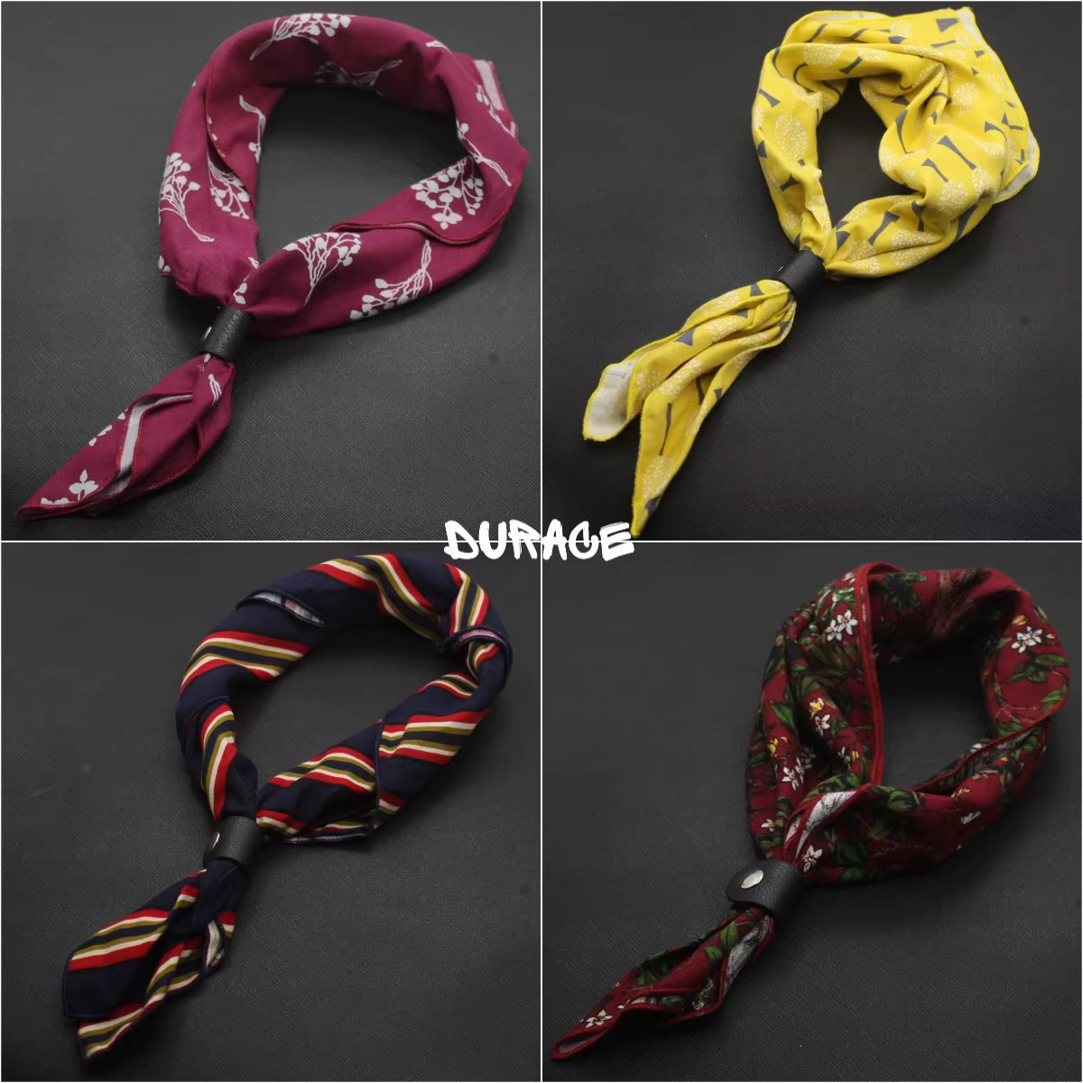 Version coréenne Joker hommes et femmes foulards mode britannique petits carrés automne hiver Vintage motif coton écharpe de luxe