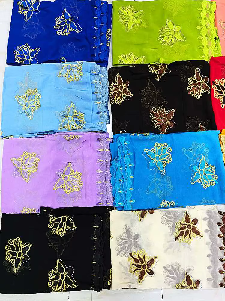 Nouveau Foulard Musulman Africain de Haute Qualité 2026 – Vente Flash – 100% Chiffon – Foulard Hijab pour Femme Africaine – Foulard de Dubaï – Prix de Gros