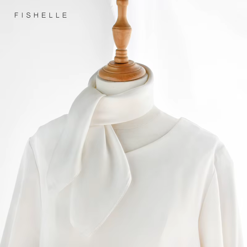 Foulard en soie pure blanche