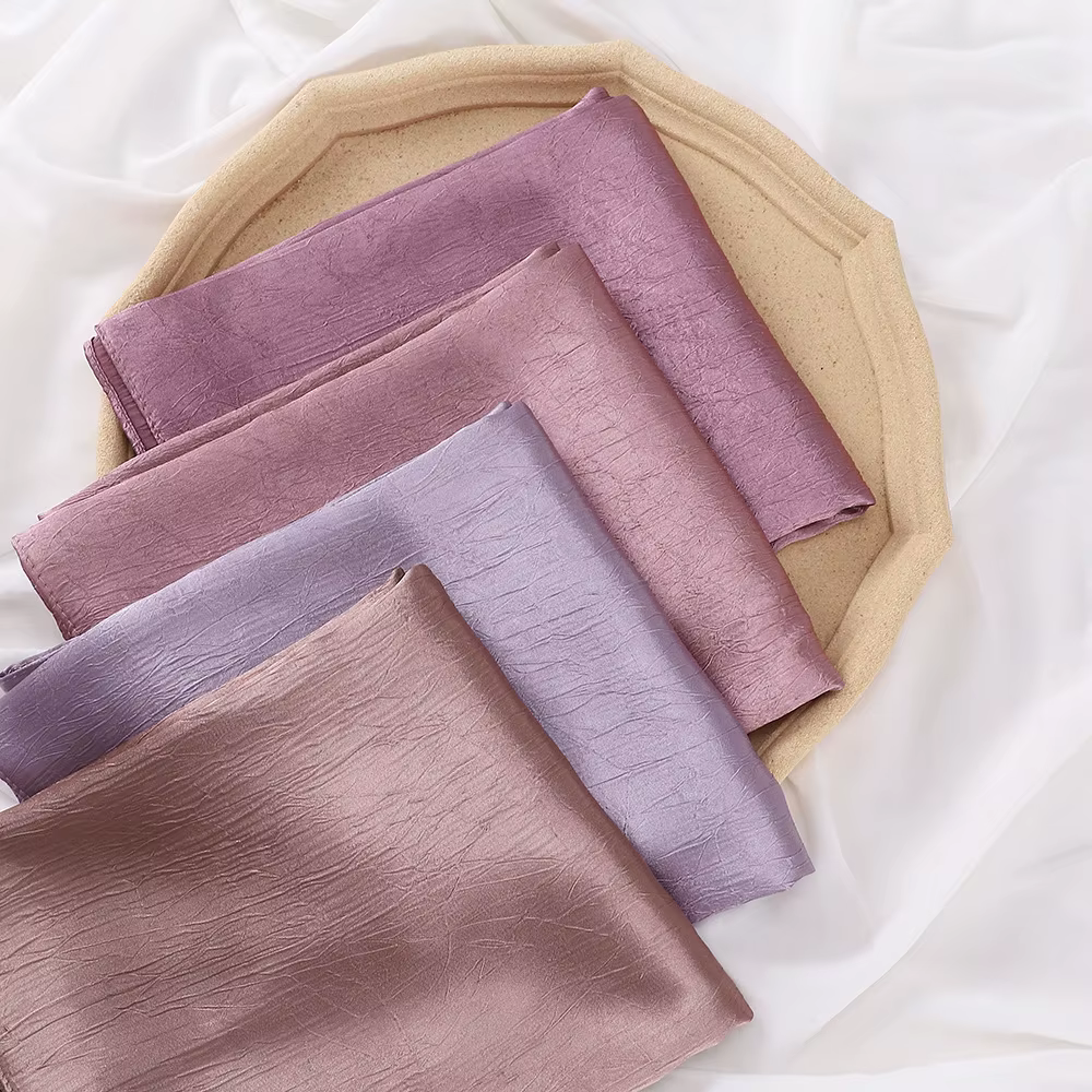 Mousseline de soie Hijab foulard en soie pour femmes foulards de luxe Bandana bandeau foulard châle Chic femme musulmane Turban Hijabs