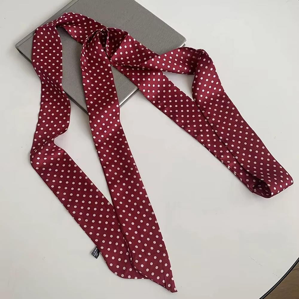 Ruban de luxe à pois écharpe imprimé rétro