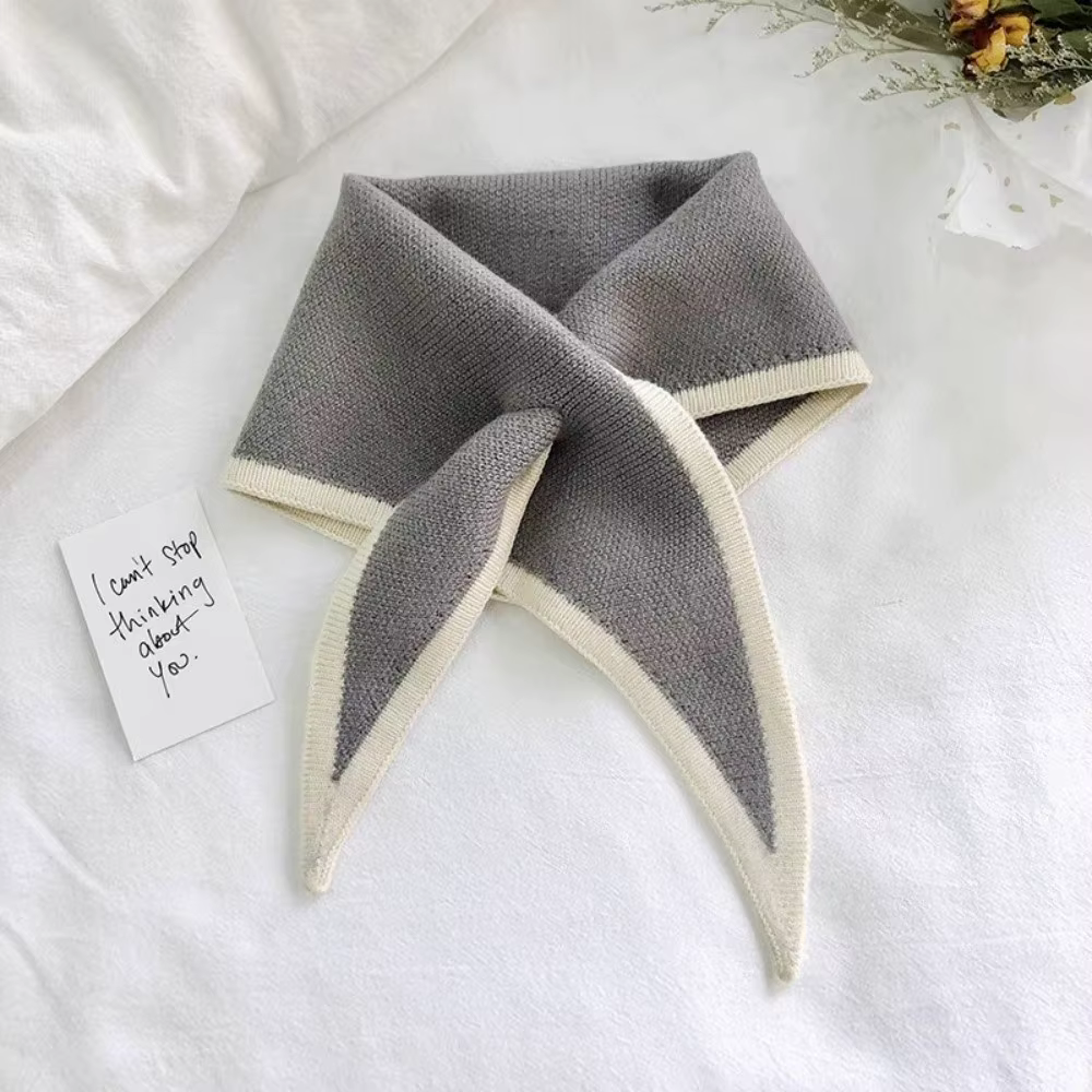 Écharpe en tricot unie douce