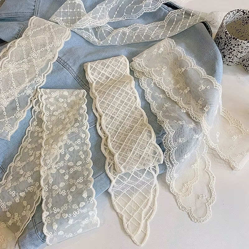 2026 Foulard long en dentelle florale pour femme