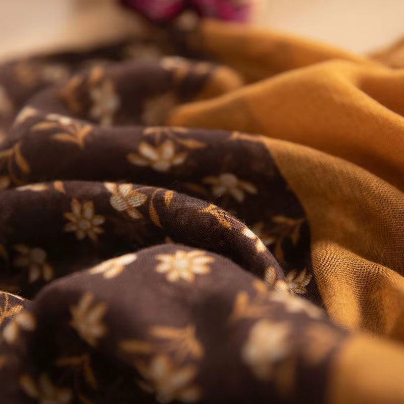 Foulards pour femmes coréen Floral artistique Simple à la mode polyvalent doux