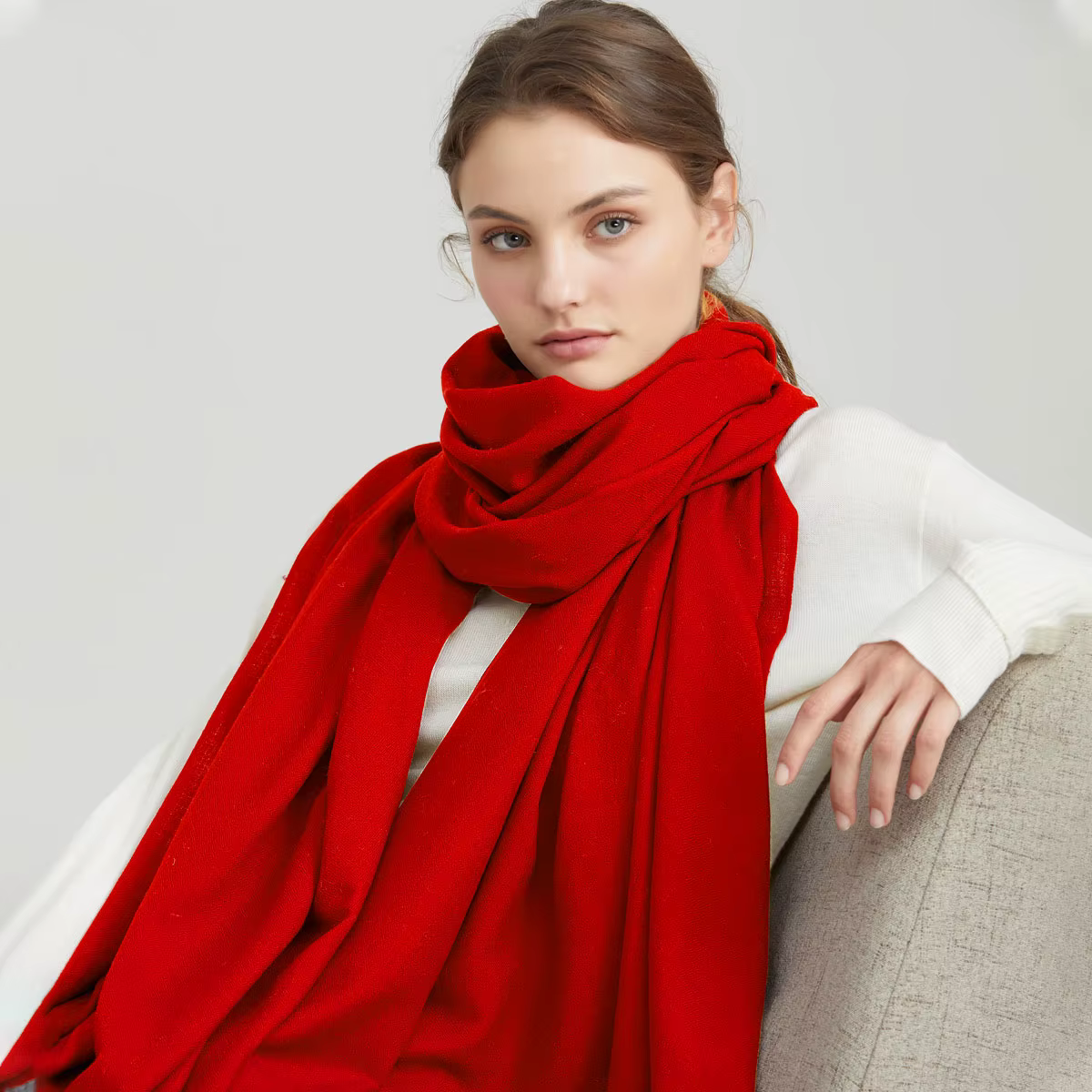 Écharpe d'hiver pour femme, marque de luxe, mode, 2024