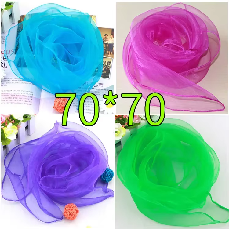 Écharpe en mousseline de soie Organza transparente