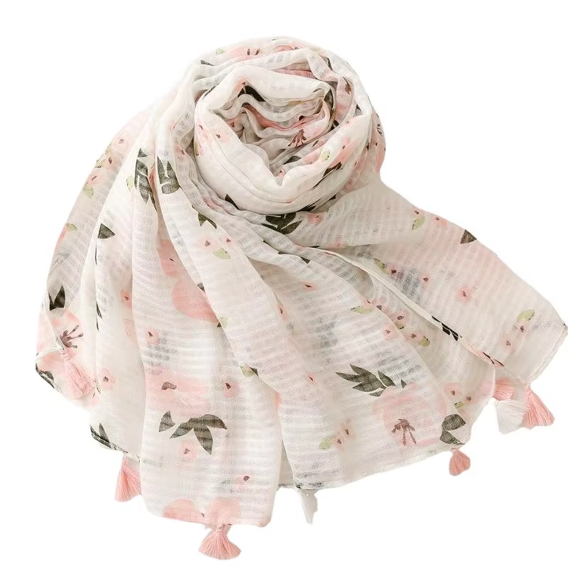 Écharpe en coton de marque de luxe pour femme