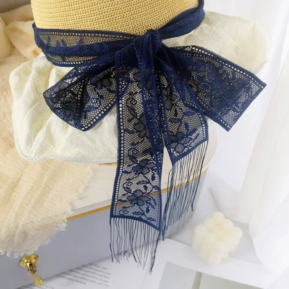 Écharpe tendance à imprimé floral en dentelle