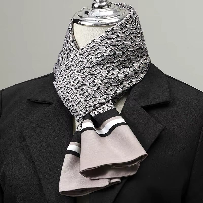 Écharpe pour hommes Imitation soie cou
