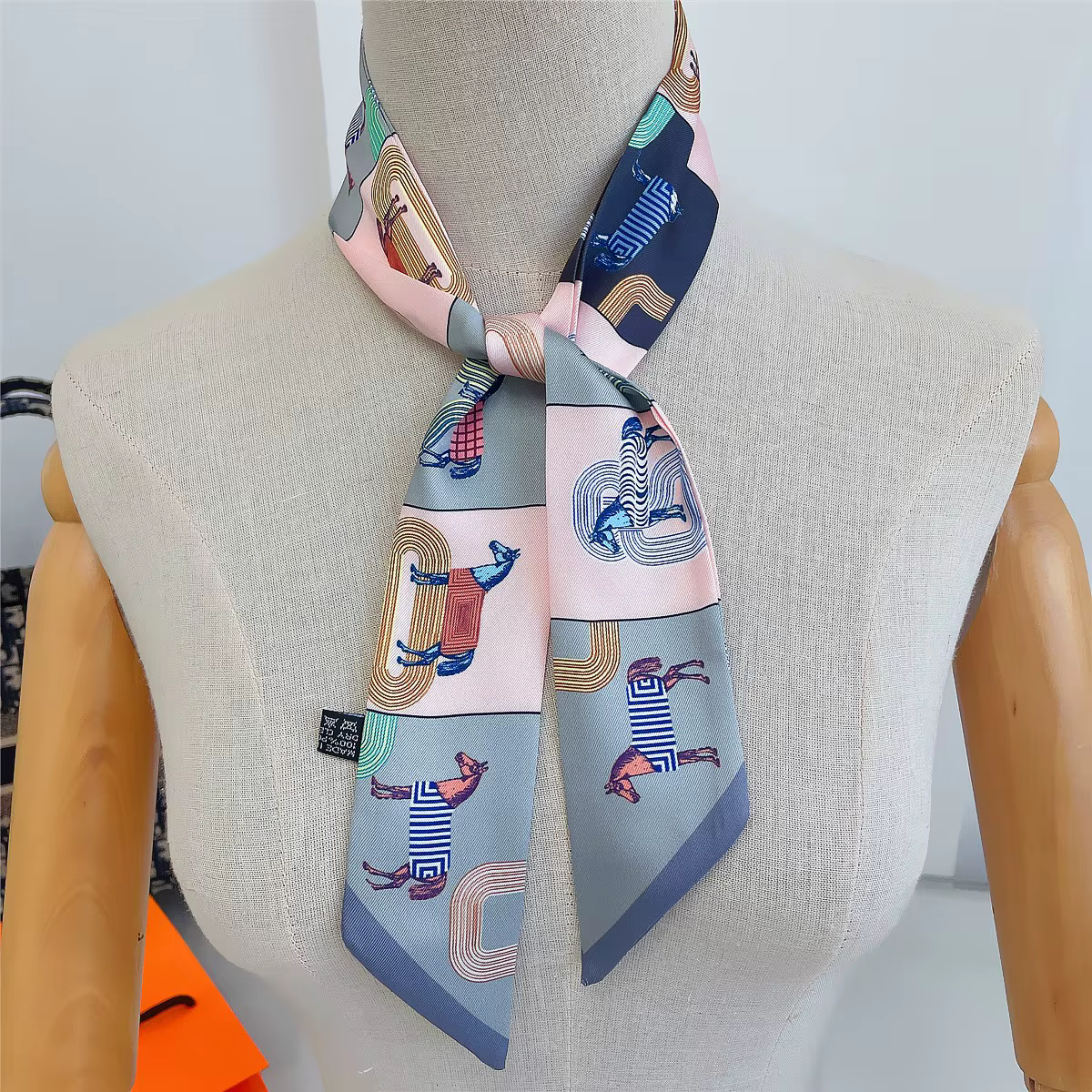InjNeck-Écharpe imprimée pour femme