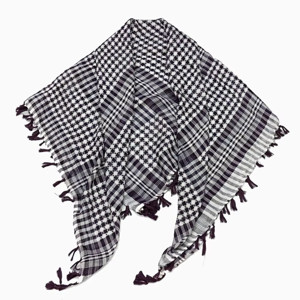 Grand Foulard Arabe Shempiezsauna avec Pompon pour Homme et Femme