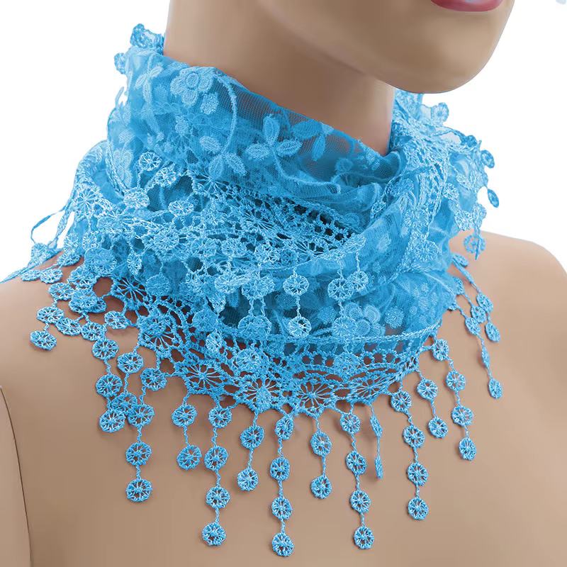 Foulards triangulaires en dentelle pour femmes