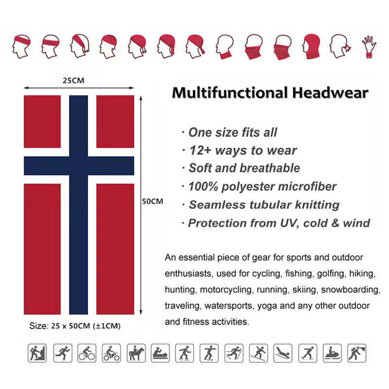Sensation Bandana de Norvège cagoule cou Clafor hommes et femmes